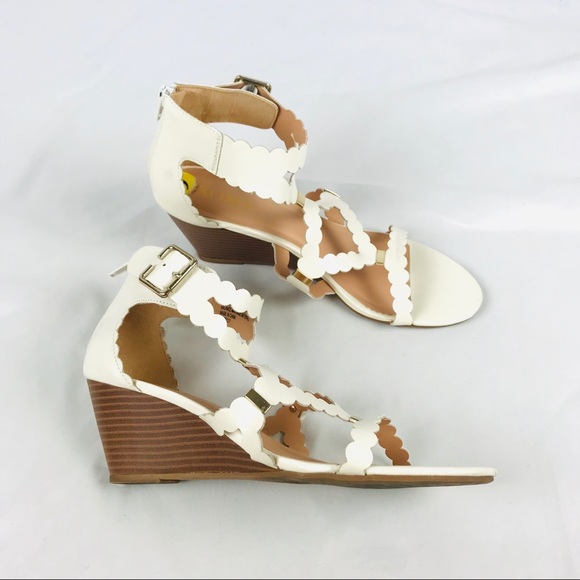 off white wedge heels